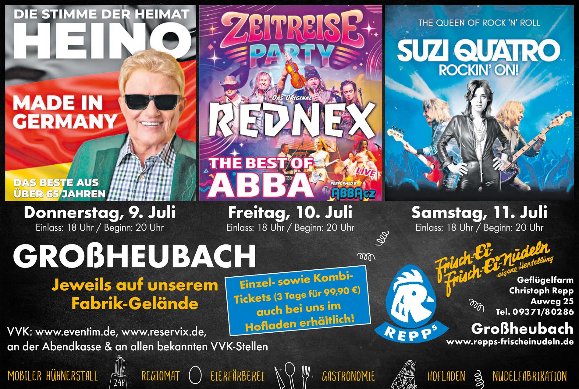 Heino, Zeitreise Party, Suzi Quatro